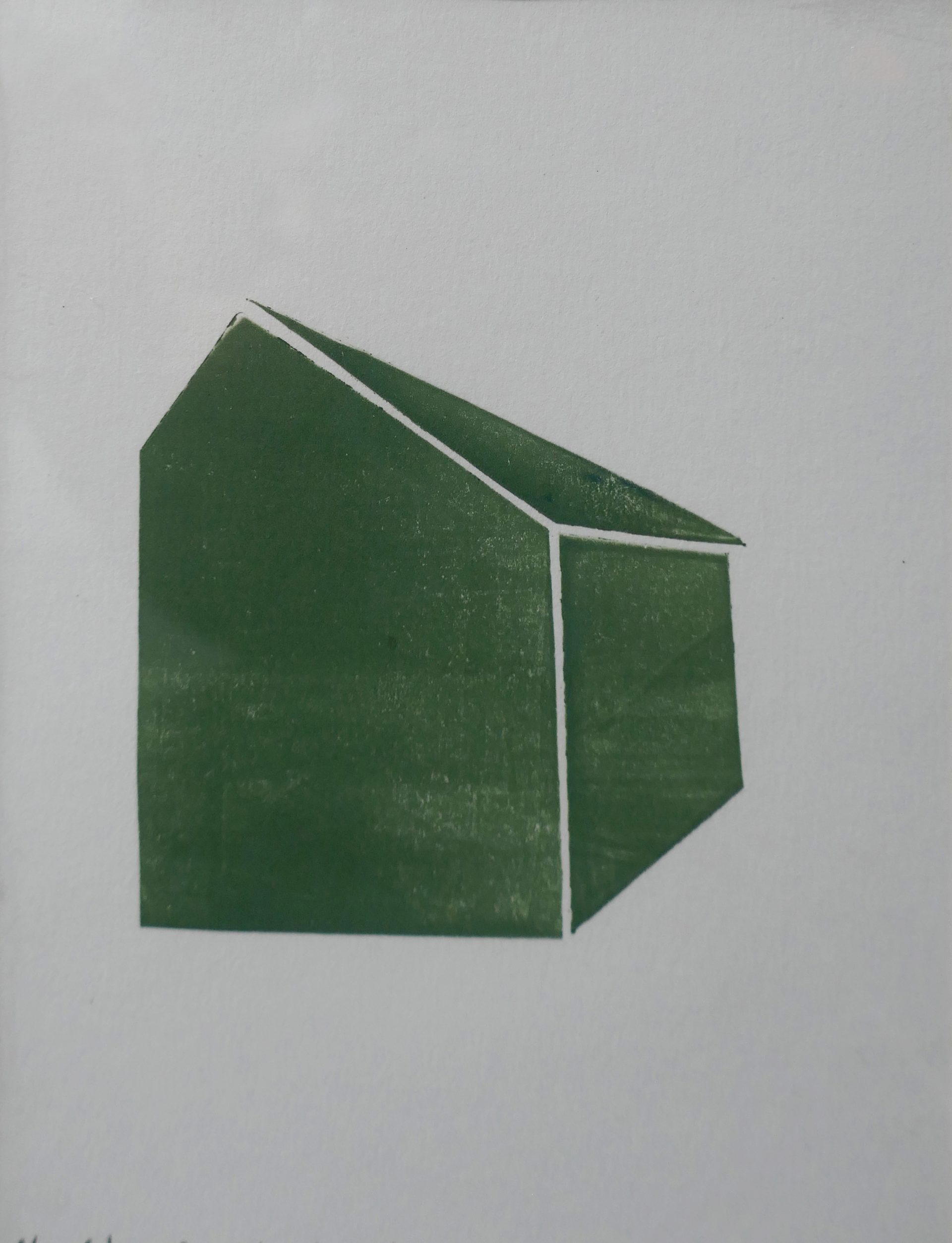 Cabane 11, 2020, monotype, image and paper size 14,5x19 cm , edition of 1
