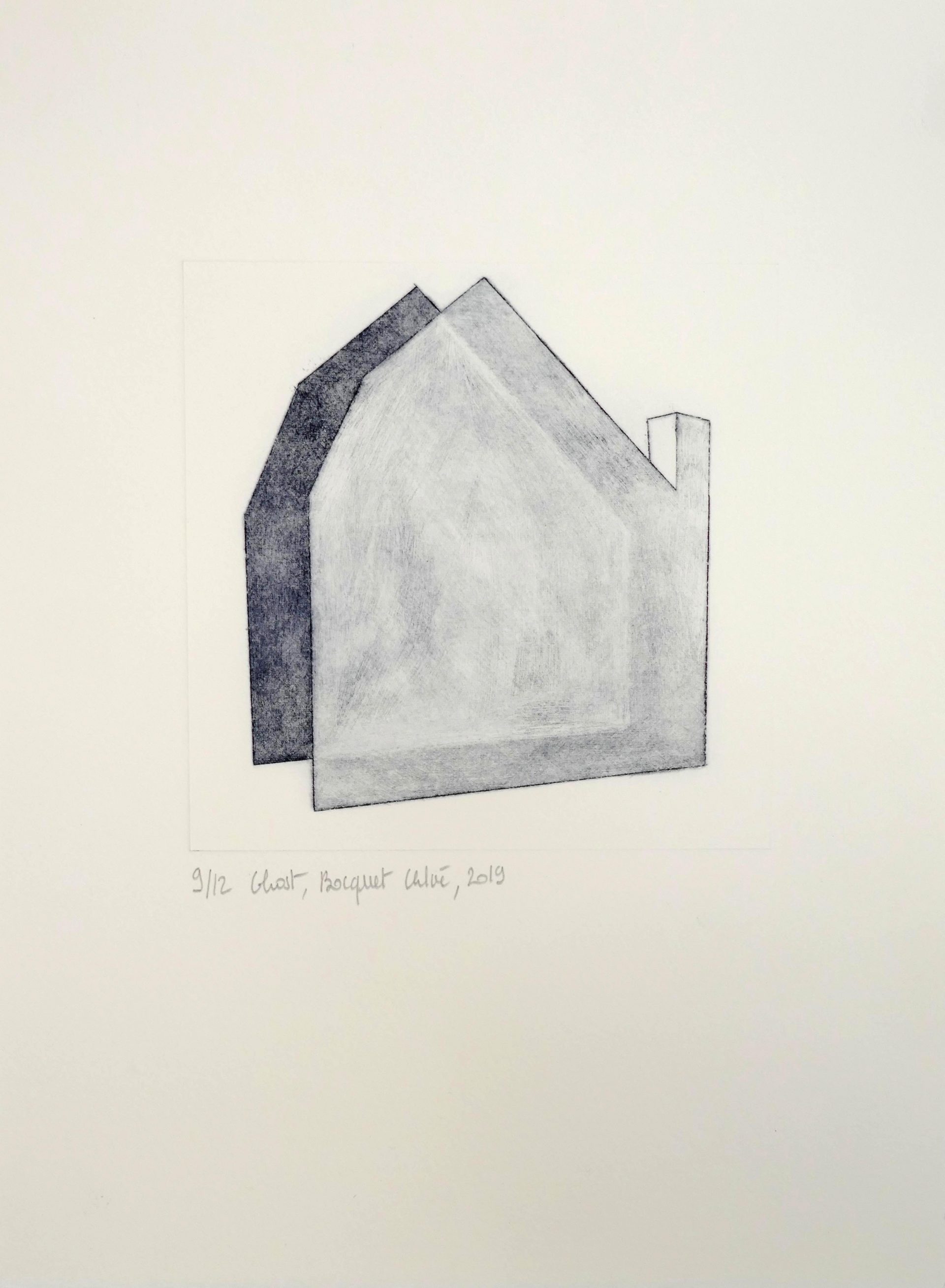 Ghost, 2019, drypoint, image size 15x15, paper size 33x25 cm, edition of 12