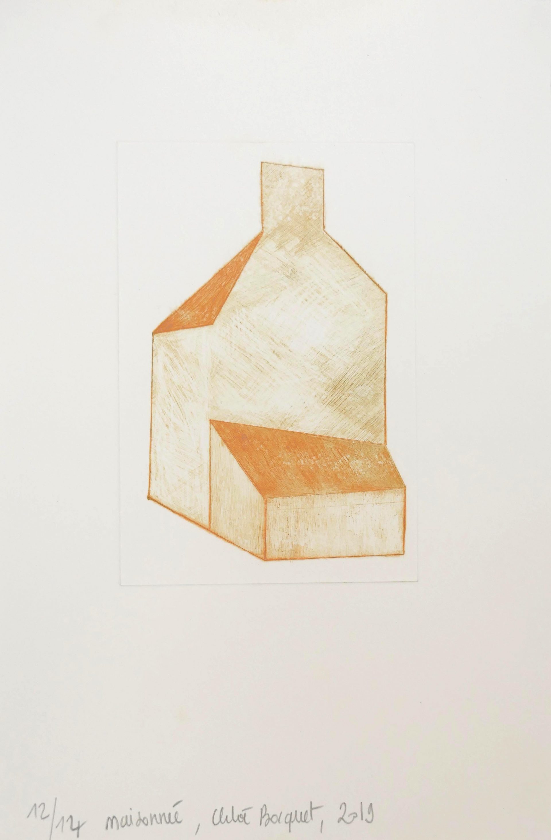 Maisonnée 1, 2019, drypoint, image size 15x10 cm, paper size 28,5x19 cm, edition of 14