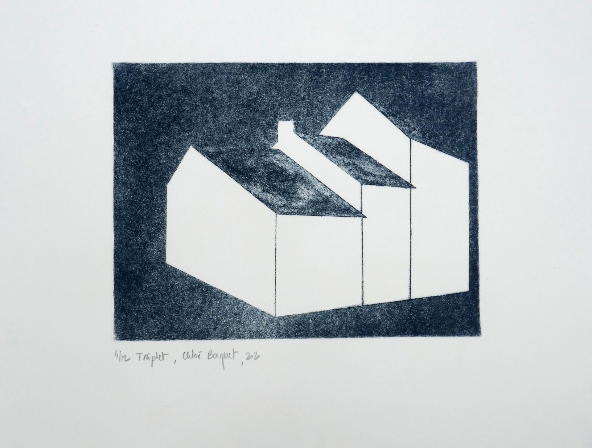 Triplet, 2020, drypoint, image size 15x19,5 cm, paper size 25x33 cm, edition of 12